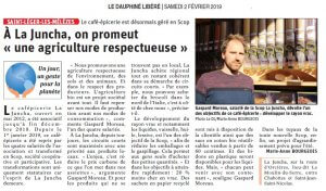 Article du Dauphiné Libéré du 2 février 2019