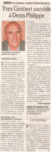 Article du Dauphiné Libéré paru le 8 mai 2011